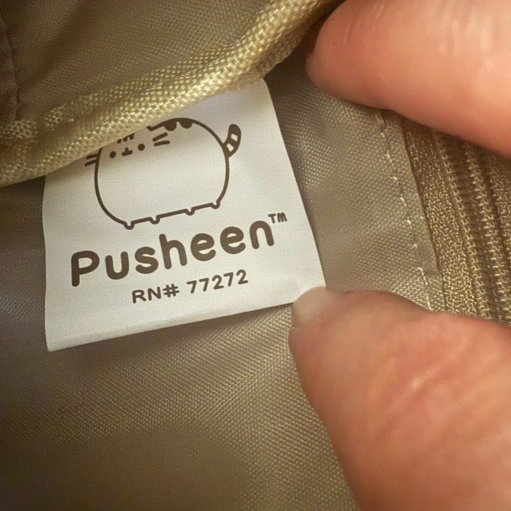 NWT Pusheen Mini Backpack Purse Gray Winking Cat 2018 Faux Leather New With Tags - Picture 7 of 11